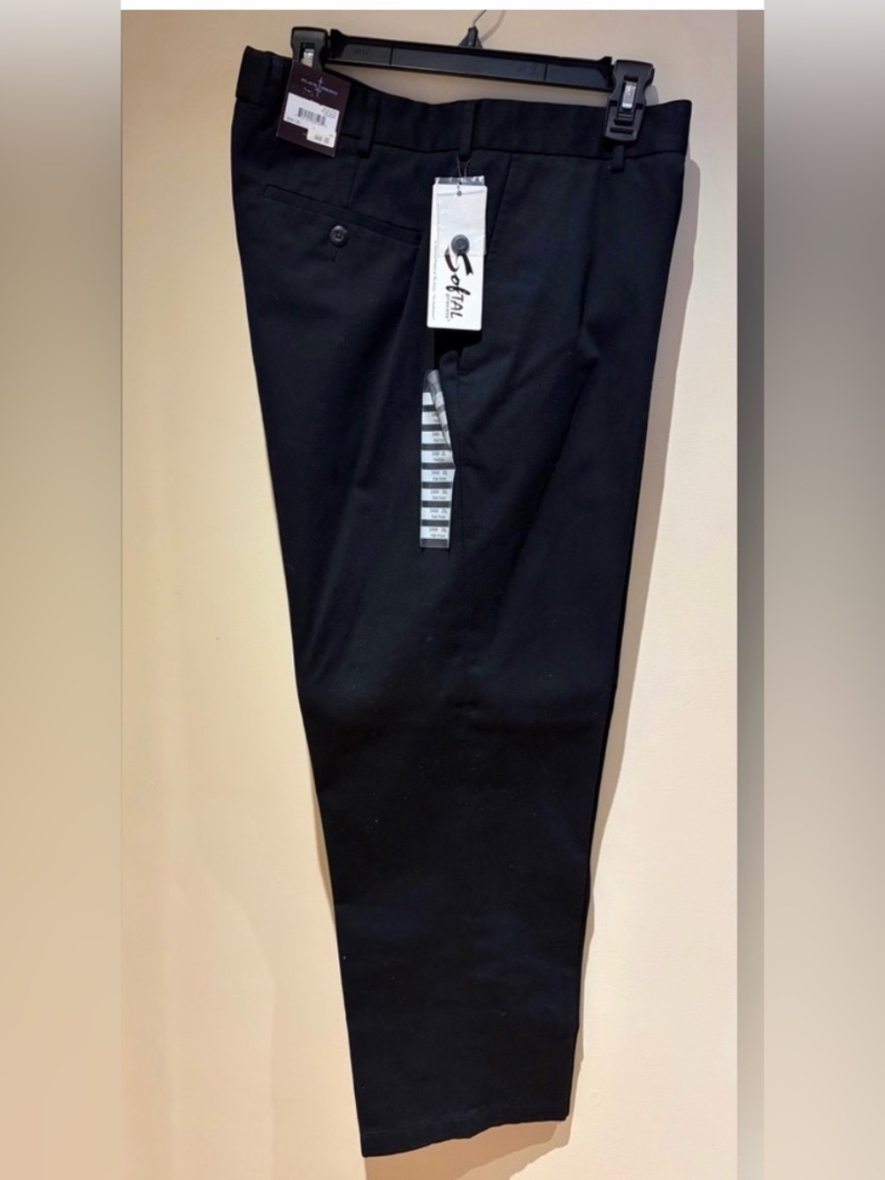 NWT Men's Black & Brown Dress Pants - Classic Straight Fit. Black.